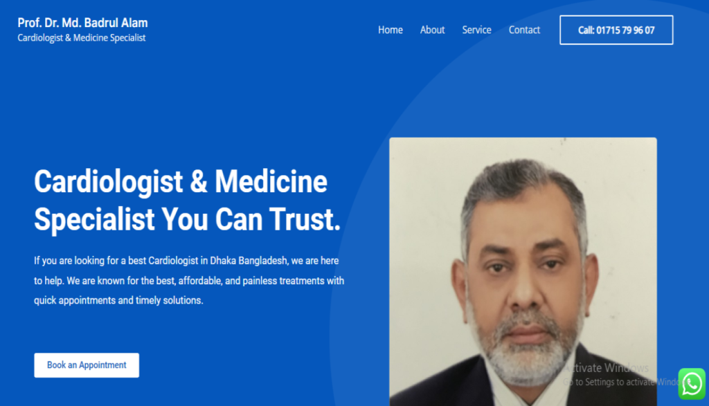 profbadrulcardiologist, best web developer in Bangladesh